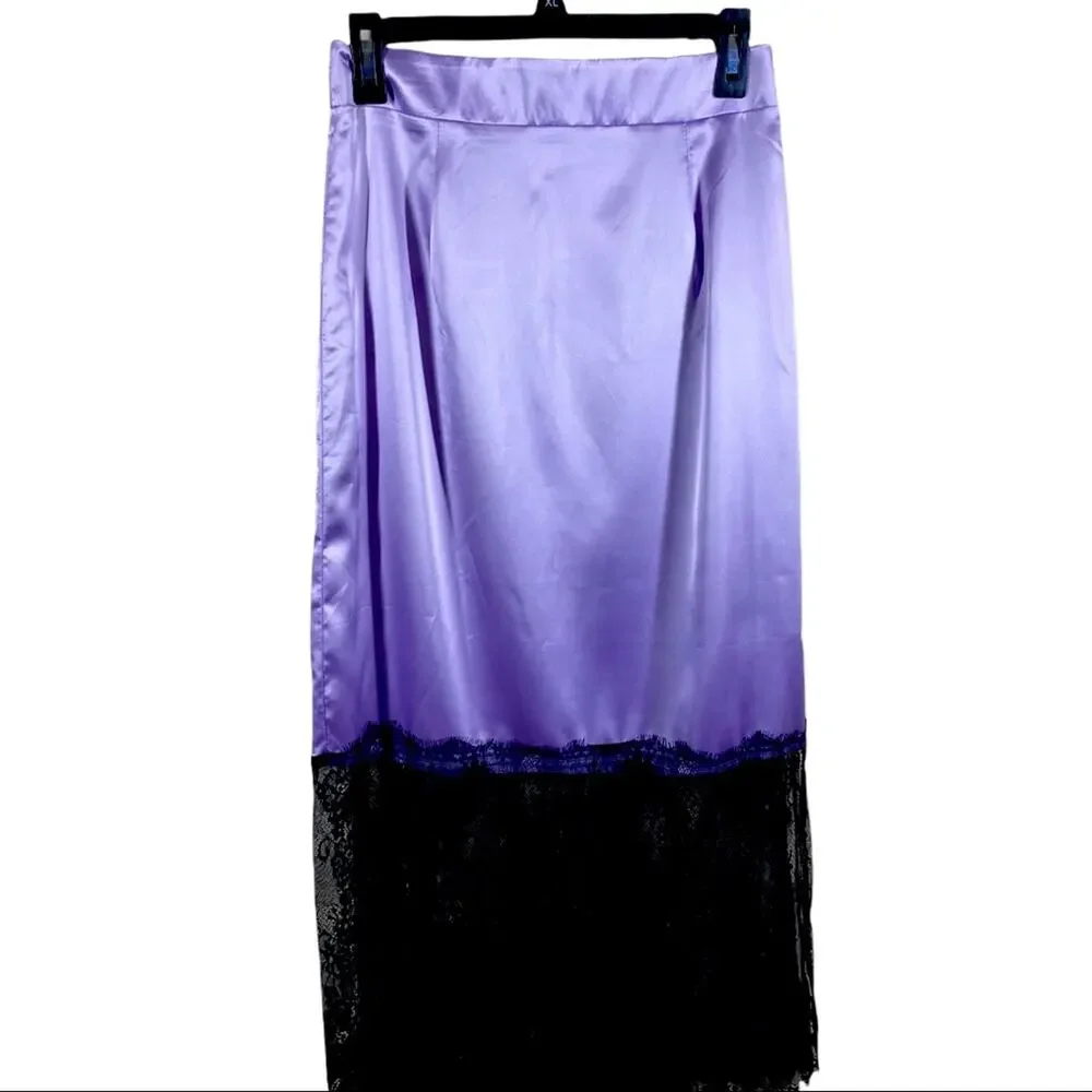 Fashion Nova Lilac Wait For It Slip Skirt - Small